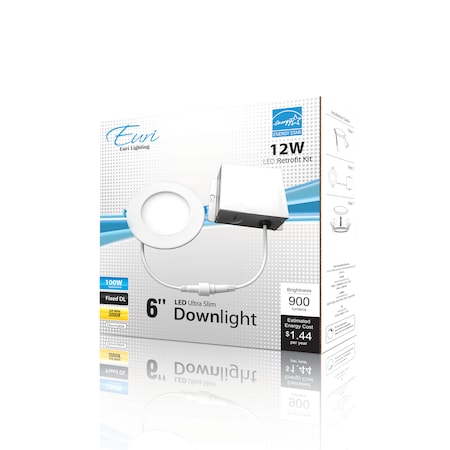 Euri Lighting LED Downlight 100W Dim ES DLC6S-2000e